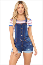 Zerrissener Hüft-Hebegurt Curling Jeans Wish Romper